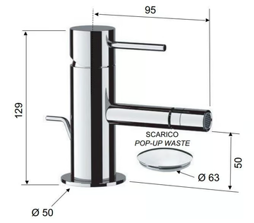 X STYLE - Single handle bidet mixer by Remer Rubinetterie - view 3